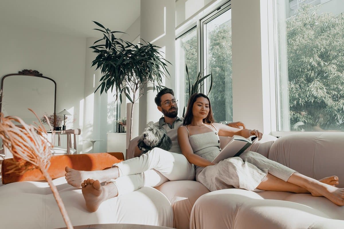 Couple Relaxing In Quiet Home