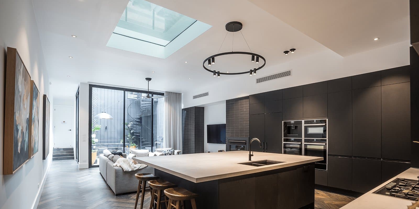 Luke And Tess The Block 2019 Kitchen Living Room 1600×800