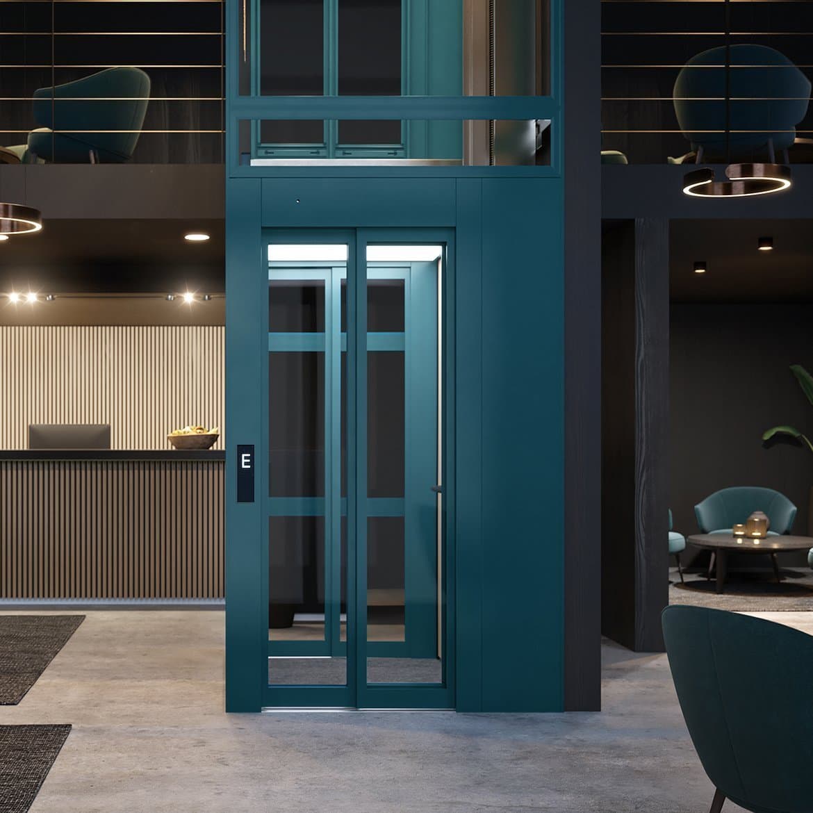 Passenger lift with small footprint