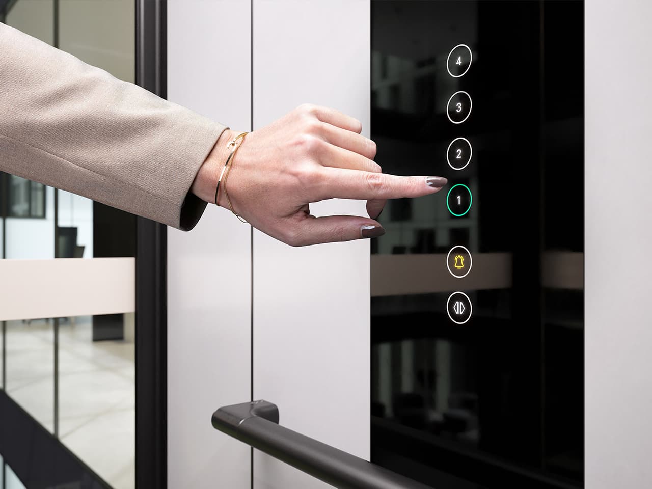 Cibes cabin lift control panel in Cibes user guide