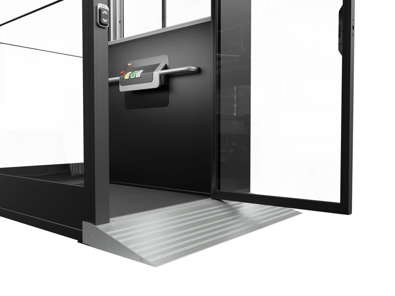 Cibes Cloud Plus installed directly on the floor with accessibility ramp.