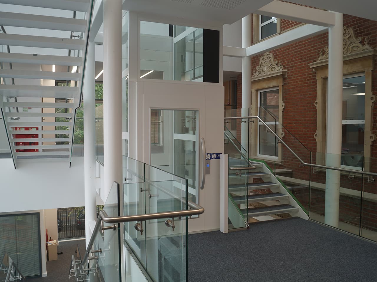 Cibes A500 example of retrofit a lift into an old building