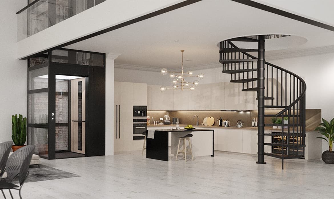 Lift With Ready Made Shaft In Kitchen 1170×700 1